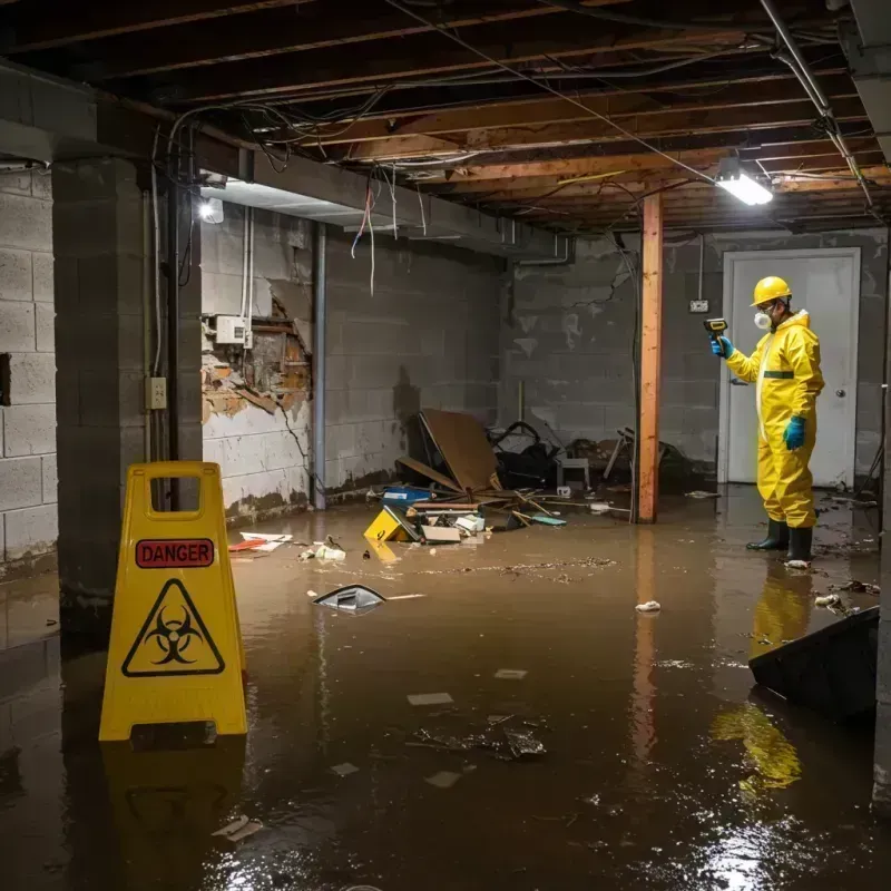 Flooded Basement Electrical Hazard in Kane County, IL Property